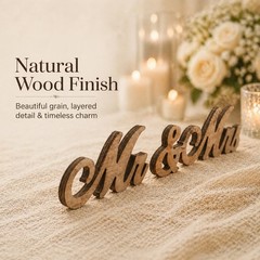 Mr and Mrs Sign for Wedding Table Decor, Mr & Mrs Wooden Signs, Rustic Weddin…