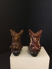 Vintage Mini Cowboy Boots – Western Wedding Cake Toppers, Rustic Accent
