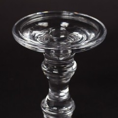 Candle Holders Clear Glass for Taper or 3″D Pillar Candle 4.5″Dx6.75″ High Set/2
