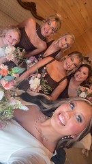 Wedding Flower Bunch Pink Peach White Green Spring Theme