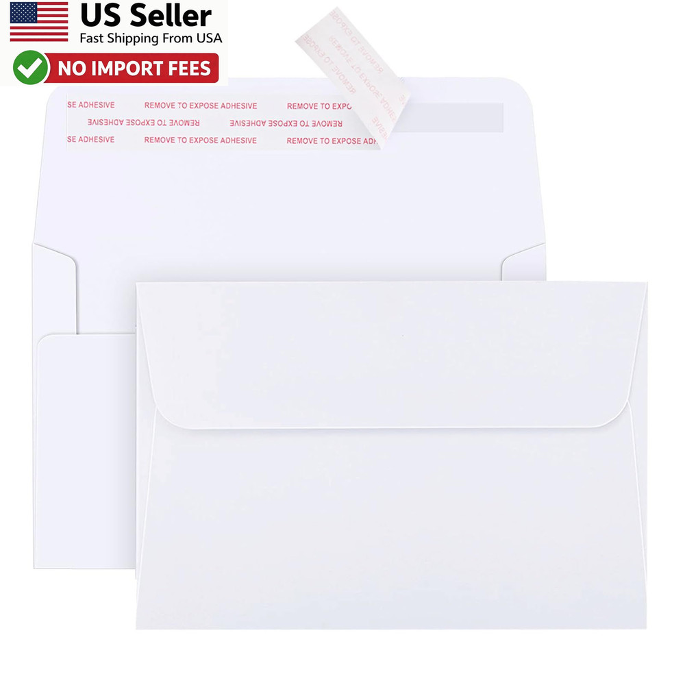ACSTEP 50Pack White A4 Envelopes 4-1/4 X 6-1/4 Self Seal Wedding Photo FROM USA
