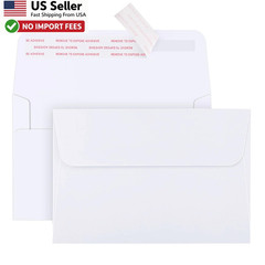 ACSTEP 50Pack White A4 Envelopes 4-1/4 X 6-1/4 Self Seal Wedding Photo FROM USA