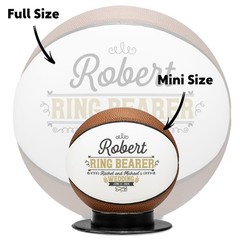 Ring Bearer Basketball Proposal Gift for Wedding Party Personalized Custom