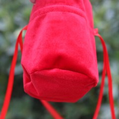 5pcs Velvet Bag Wedding Bunch Mouth Flannel Wedding Candy Bag Red Gift Gift Bag
