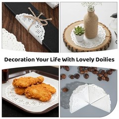 150Pcs Paper Doilies, Round Paper Doilies for Wedding Birthday Cake Dessert
