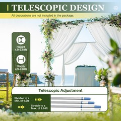 Professional Backdrop Stand Pipe Kit 10’x10’/10’x 20′ Heavy Duty Background Pipe