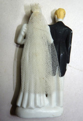 VINTAGE Wedding CAKE Topper BISQUE