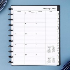newestor 2026-2027 Monthly Planner Refill for 11-Discbound Notebooks, Jun 202…