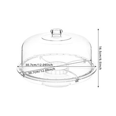 Cake Stand with Dome Lid, Clear Cake Plate, Multifunctional Display Stand
