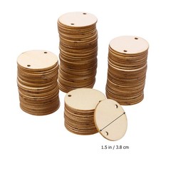 100Pcs Unfinished Wooden Circles for Crafts Wedding Centerpieces