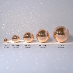 Yescom 8PCS Disco Ball Set 7″/12″/16″/20″/24″ for Party Event Wedding Rose Gold