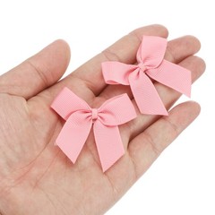 6Pcs Mini Grosgrain Ribbon Bow 2″ Self Adhesive Flower Bows Dark Pink