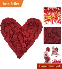 Lifelike Burgundy Silk Rose Petals in Bulk – Ideal for Weddings & Celebrations