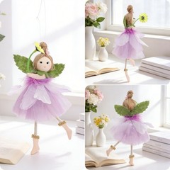 Easter Angel Ornament with Tulle Skirt for Walls Trees and Party Spaces