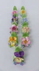 16 Coalport Bone China Floral Place Card Holders ~ Mixed Condition Flower Petals