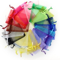 100PCS 4x6inch 10x15cm Drawstring Organza Jewelry Favor Pouches Wedding Party…