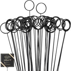 30 Pcs Floral Card Holder Pick Metal Wire Flower Place Card Stick 13.4 in