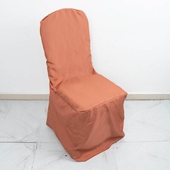 50 Terracotta Polyester BANQUET CHAIR COVERS Wedding Party Reception Decorations