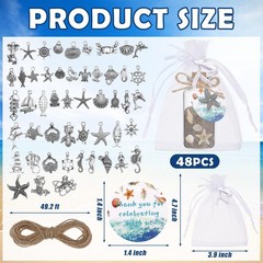 48 Sets Beach Wedding Favors – Nautical Glass Message Bottles with Corks & Seash