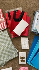 650+ pc Stationery Bundle Lot Wedding Gift Bags Tissue Wax Stickers Bows Markers