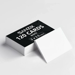 SANZIX 120 Pack Printable Blank Business Cards 2″ x 3.5″ – 120 Pack, White