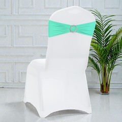 Mds Pack Of 50 Spandex Chair Sashes Bow Premium Stretch Chair Cover Band Buckle