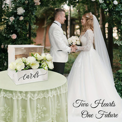 White PVC Wedding Card Box Lock Lid Money Gift Box Birthday Party Decor