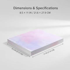 96 Sheets Double-Sided Scrapbook Paper 8.5 x 11 x 11 In, Multi-colored