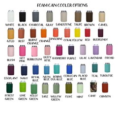 Personalized Monogram Wedding Reception Party Favor Can Coolers wedding koozies
