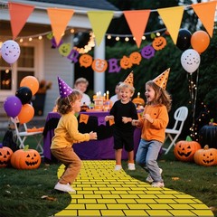 Yellow Brick Floor Runner for Wizard Party Decorations 47 x 118 Inches Long Y…