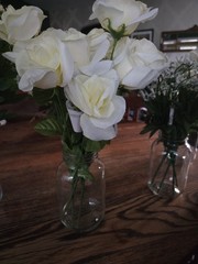 Variety of white Silk Flowers