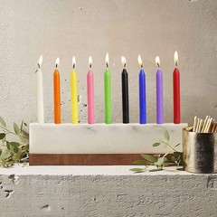 YOROXRG 100 pcs Spells Chime Candles Unscented 4 inches, Colors-4″ 100