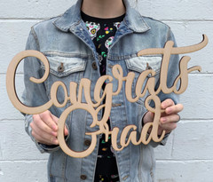 Congrats Grad Wording-Congrats Grad Backdrop Sign