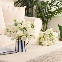 MARTINE MALL 2 Packs Peonies Artificial Flowers, White Artificial Peonies, Silk