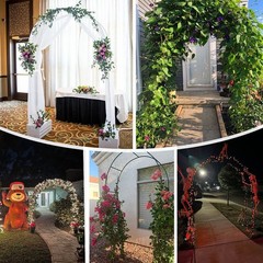 7.9 ft Metal Green Stand Arch Wedding Party Prom Garden Floral Decoration US