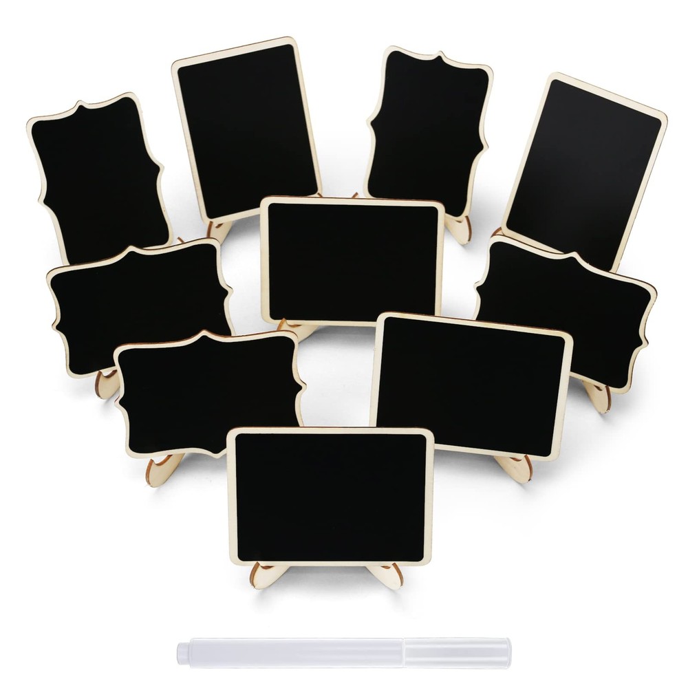 Small Chalkboard Labels 12 Pcs, Wedding Place Cards, Event Decoration, Black
