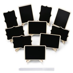 Small Chalkboard Labels 12 Pcs, Wedding Place Cards, Event Decoration, Black
