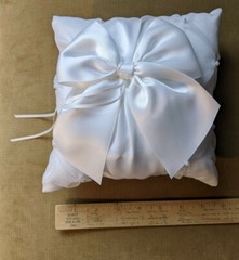 Ring Bearer Pillow by Hobby Lobby Beaded White Wedding 8×8 Inches jan22