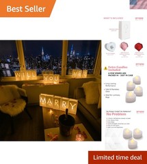 Luminary Paper Bags ‘Will You Marry Me?’ LED Proposal Decor for Romantic Moments