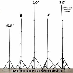 8ft x 10ft Black BACKDROP STAND KIT Photo Background Wedding Party Decorations