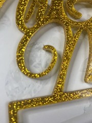 Gold Glitter ‘Mr And Mrs’ Cake Topper