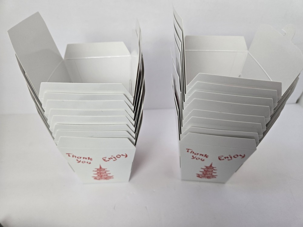 Lot of 16 Chinese Take Out Boxes PAGODA 8 oz Party Favor and Food Free Ship