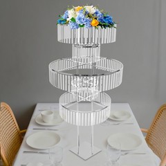 Metal Wedding Flower Stand Crystal-like Pedestal Stand 10kg/22lbs For Parties