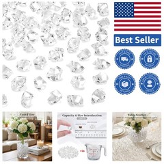 150PCS Acrylic Fake Ice Diamonds for Elegant Table Displays & Centerpieces