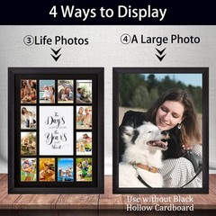 School Year Picture Frame K-12 Collage Photo Graduation Black Solid Wood Fram…