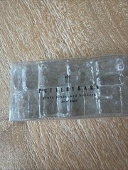 Pottery Barn Placecard Holders Clear Glass Cubes Wedding Shower Display Set 8