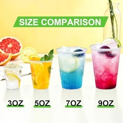 600 Pack 7 oz Clear Plastic Cups, Disposable Cold Water Cups, Ideal 7OZ-600Pack