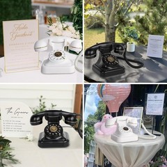 ROOMEDAL Audio Guest Book Wedding Phone,Vintage Voice Message Recorder Telephone