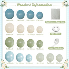 Dusty Blue Sage Green 18×18″, «5×12», «10×10», «15×5