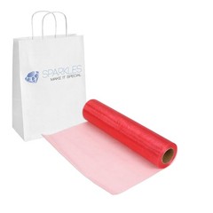 Coral 11″ x 28 Yards Organza Fabric Spool Roll Wedding Party Decor Bow Sash ul